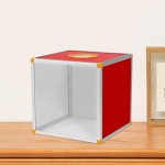 Raffle Box 40x40x40cm, Square Tombola Ball Storage Container Lottery Case with Transparent Front for Businesses